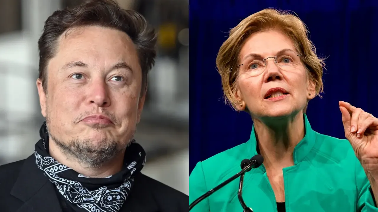 Elon Musk (left) and Elizabeth Warren. Photo: Shutterstock