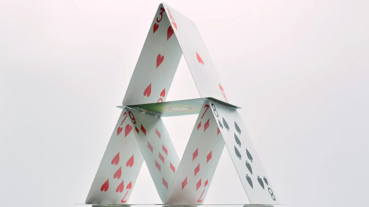 Deck of stacked playing cards. Image: Shutterstock