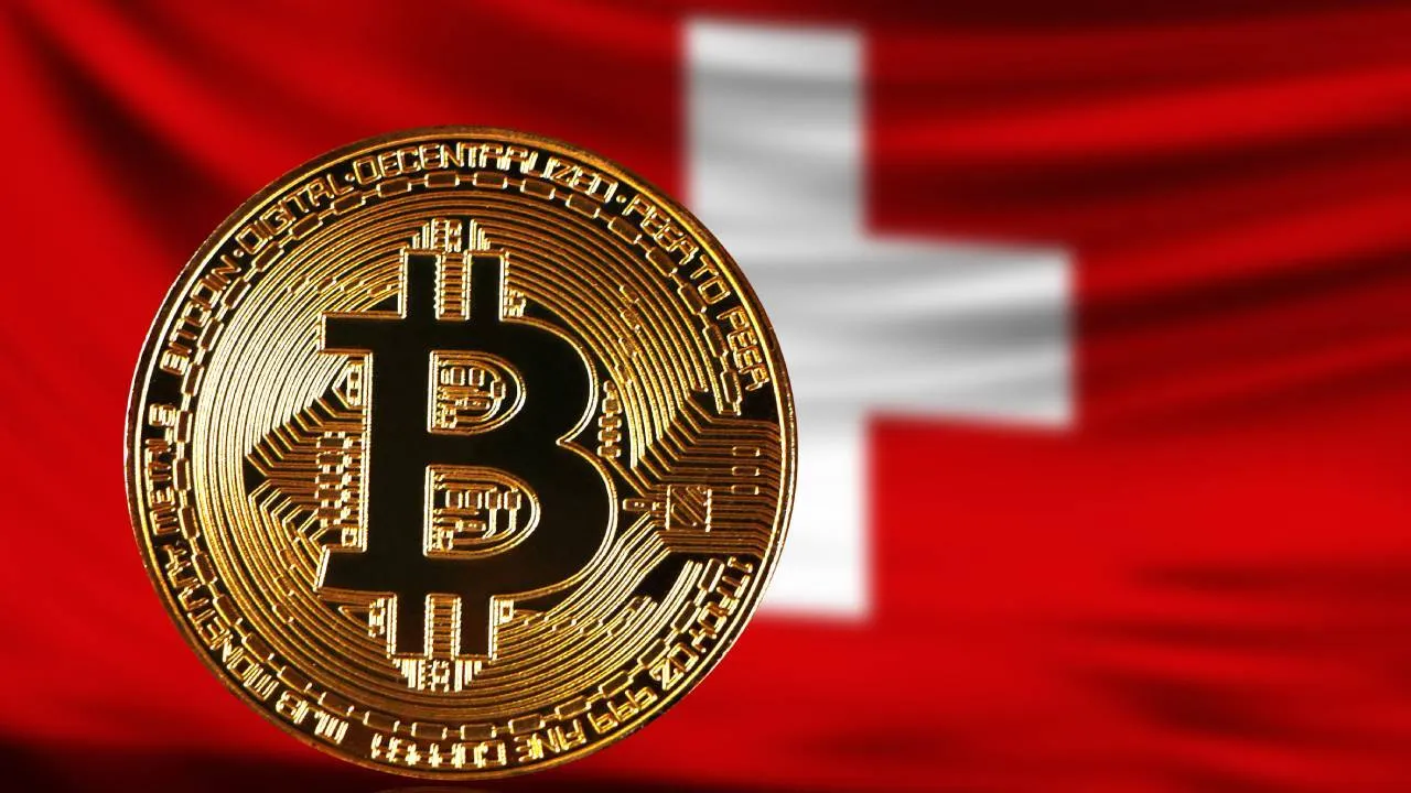 Bitcoin and Swiss flag. Image: Shutterstock