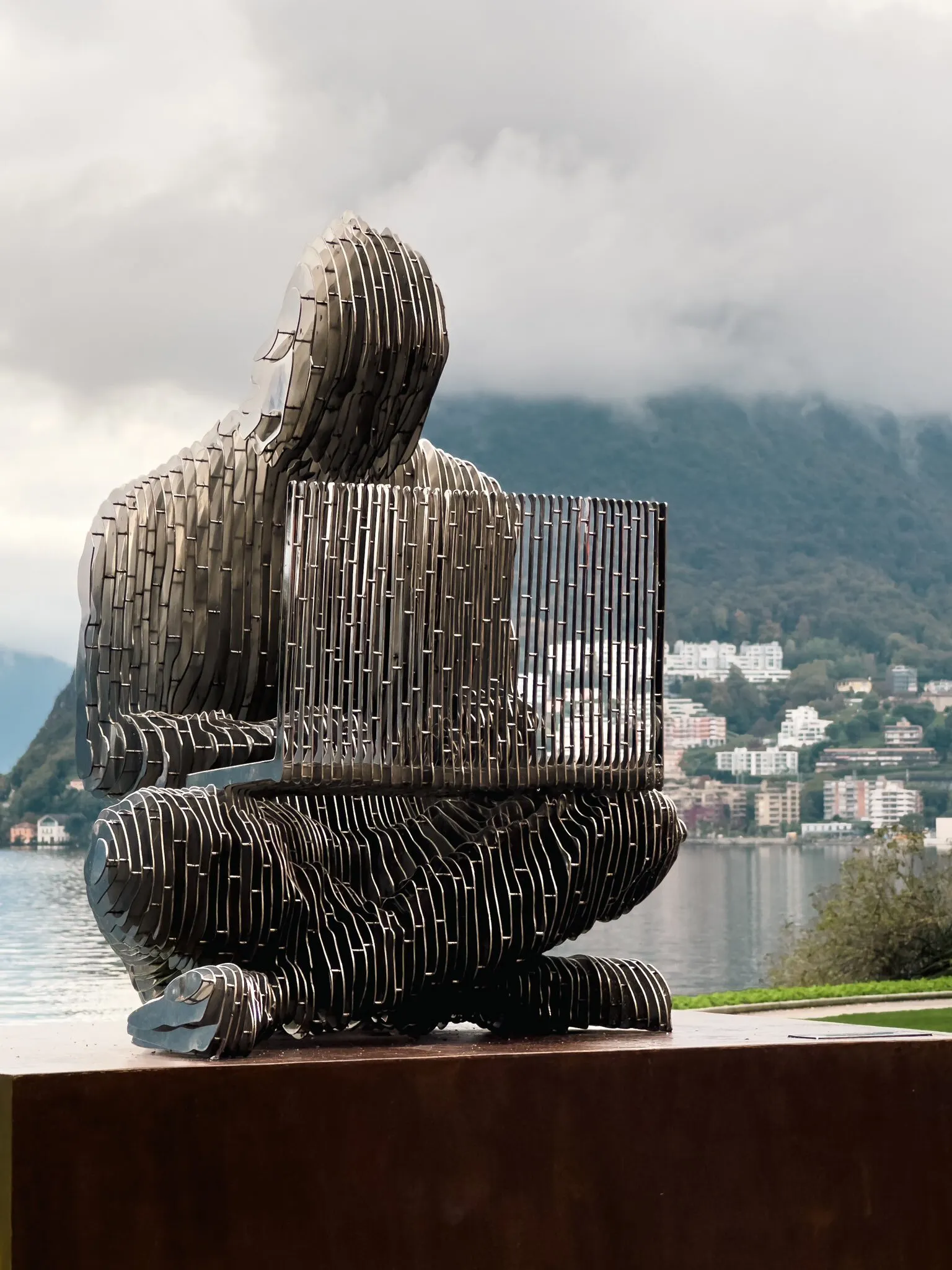 A Satoshi Nakamoto statue in Lugano, Switzerland. Credit: Bart Mol/Twitter