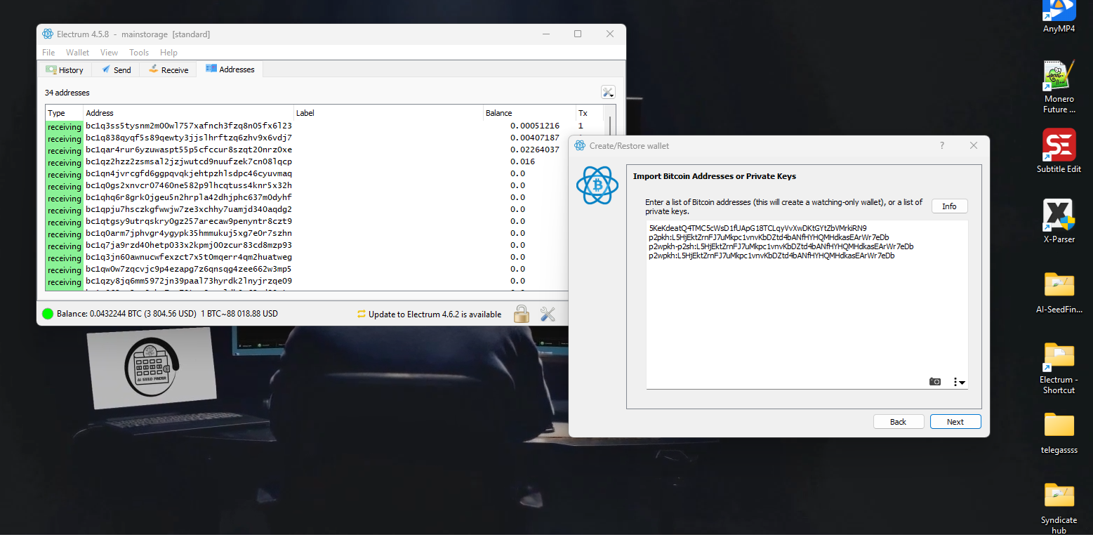 How to import bitcoin private keys to Electrum wallet
