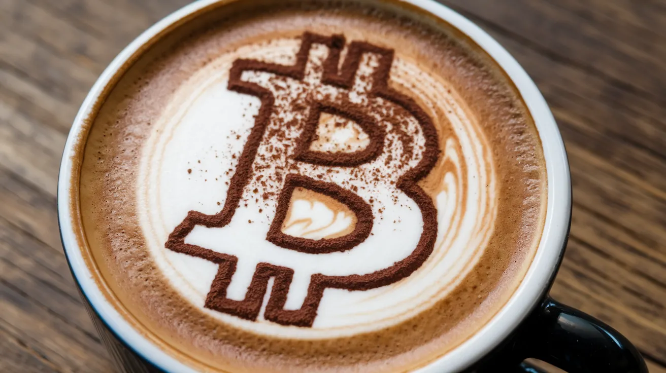 Bitcoin logo in a coffee mug. Image created by Decrypt using AI