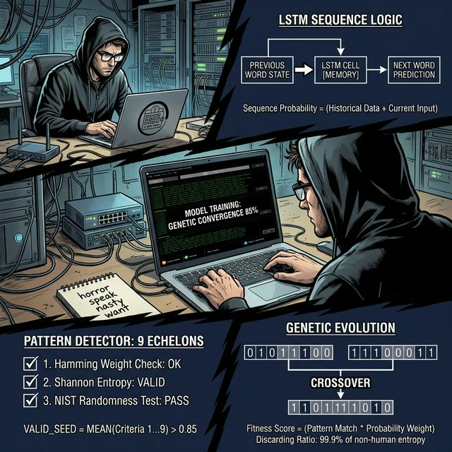 AI logic and genetic evolution algorithms used in AI Seed Phrase Finder for efficient Bitcoin recovery AI Logic and Genetic Evolution visualization for Bitcoin recovery