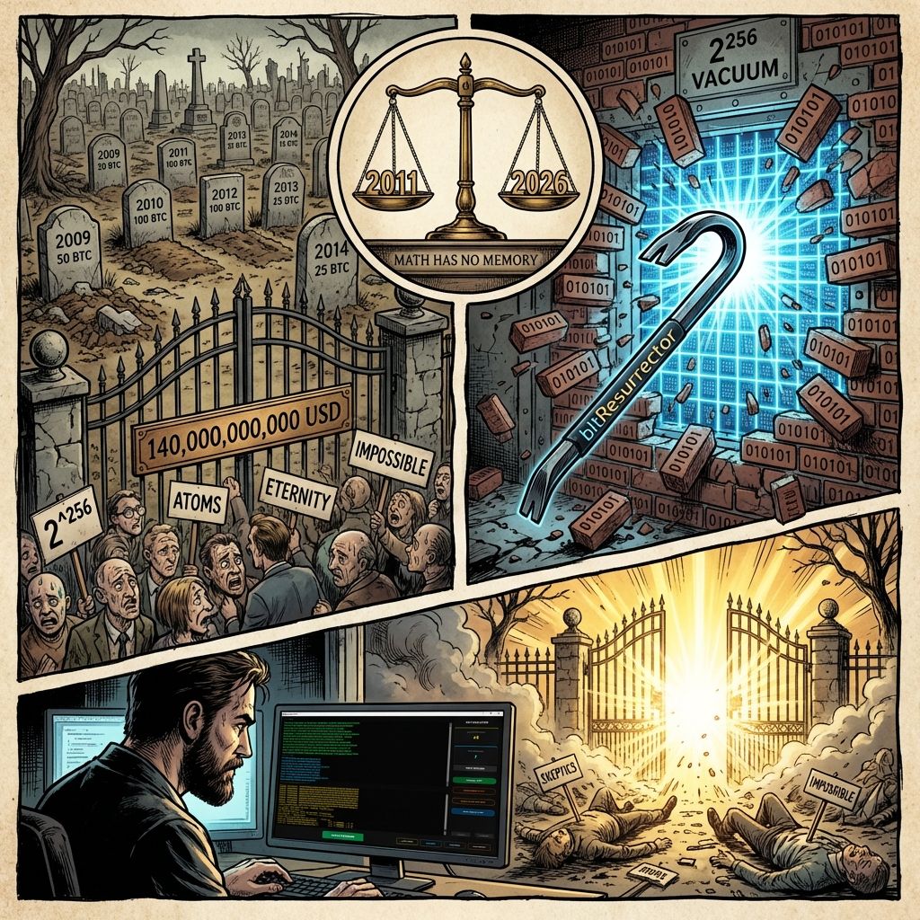 The Principle of Random Equality illustration - Mining Farm vs Home PC