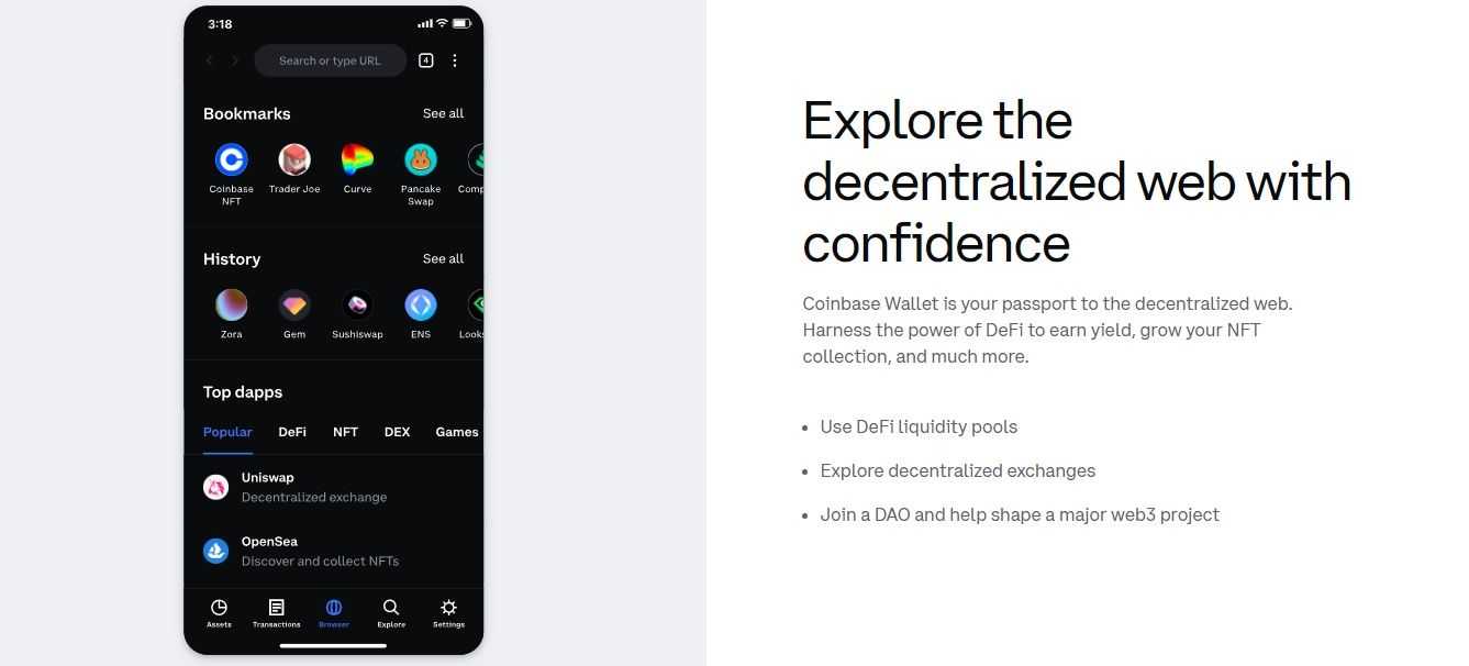NFT support in Coinbase Wallet