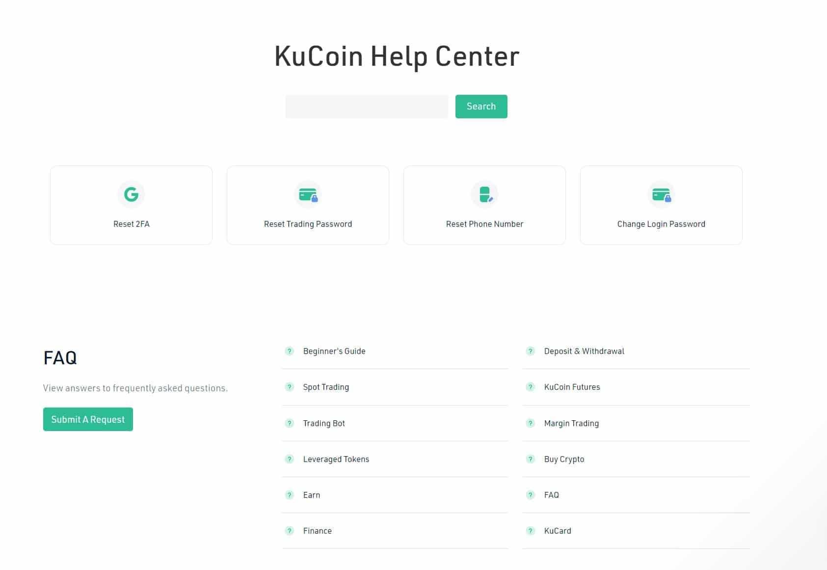 KuCoin help center