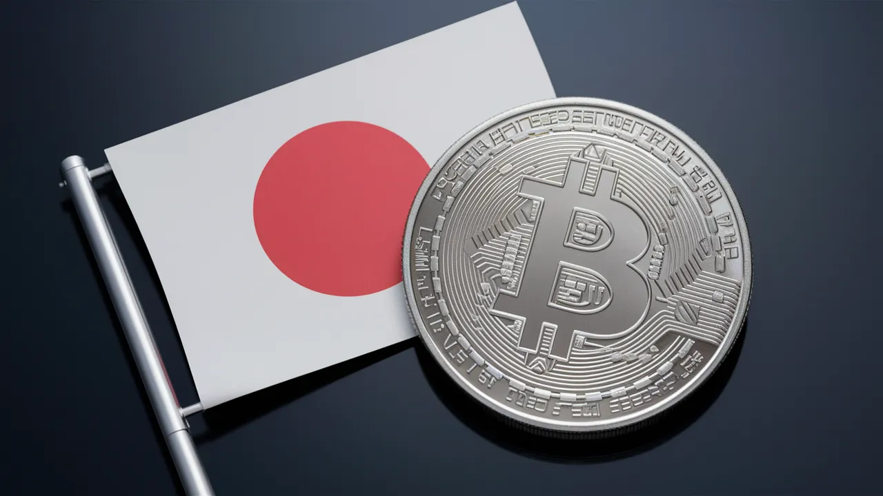 Bitcoin on Japan Flag. Image created by Decrypt using AI.