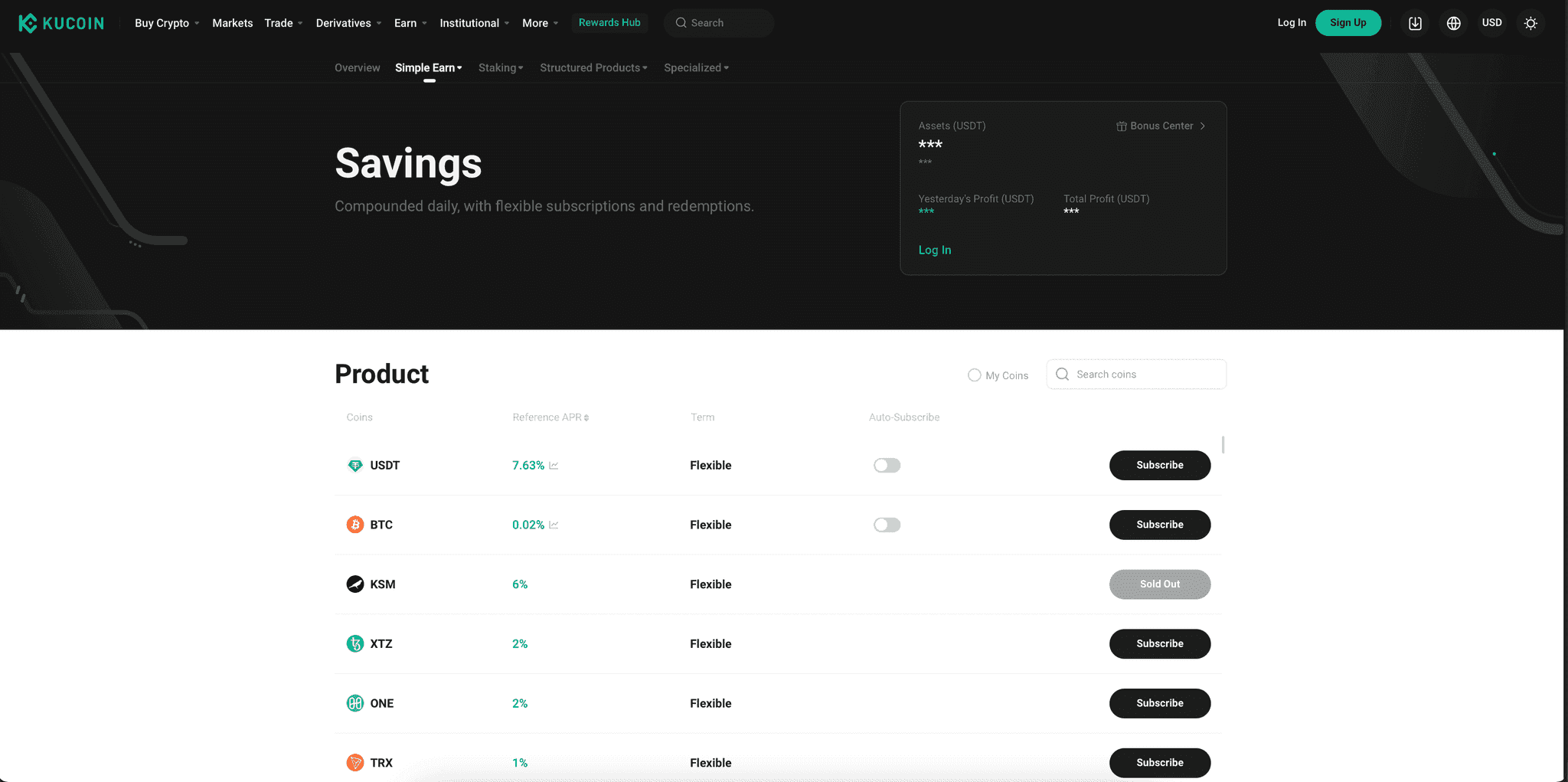 KuCoin Savings